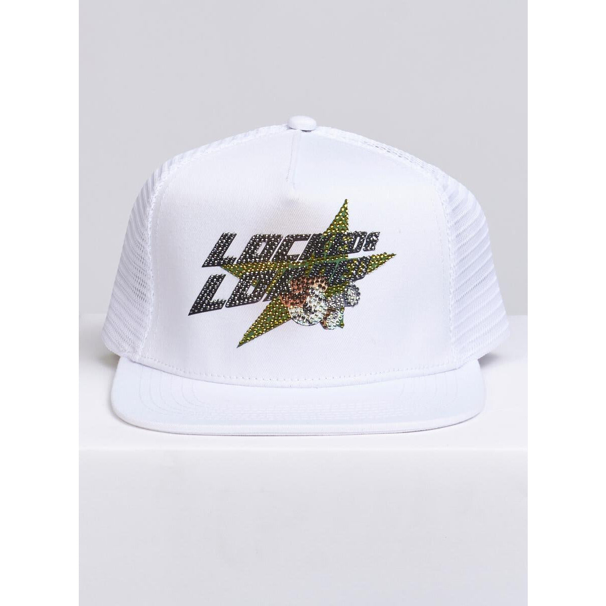 L&L White Flatbill Snapback Rhinestone Heavy Hitta WHITE (LLHHSB0925203)