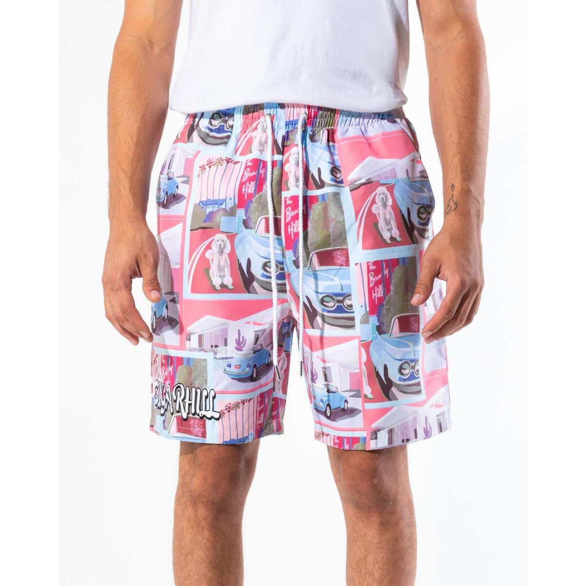 BEVERLY HILLS CABANA SHORTS (BLUE RED)