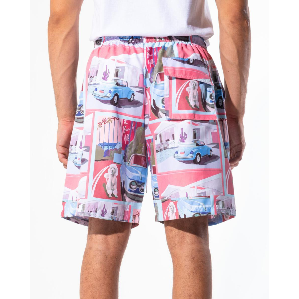 BEVERLY HILLS CABANA SHORTS (BLUE RED)