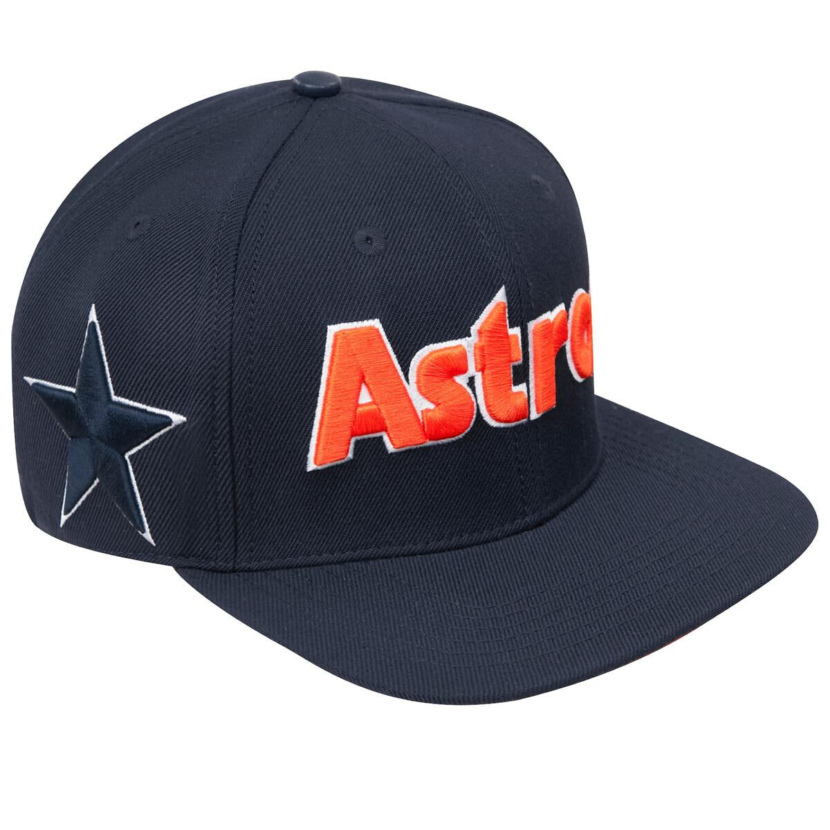 Houston Astros Retro Classic Wordmark Logo Wool Snapback Hat