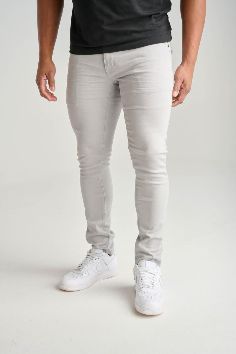 PREMIUM STRETCH TWILL PANTS-LIGHT GREY