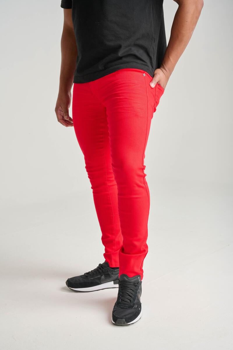 PREMIUM STRETCH TWILL PANTS-RED
