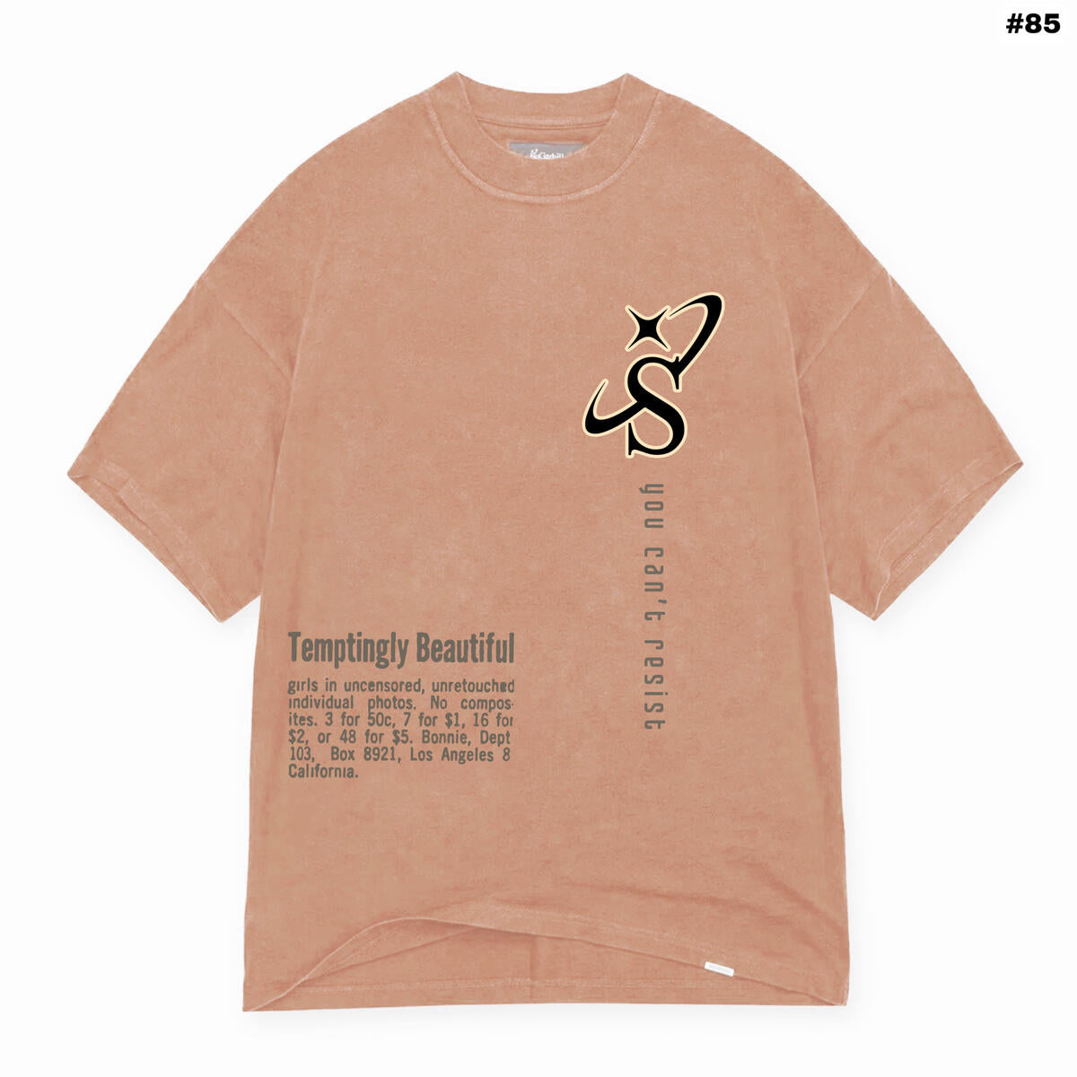 "TEMPTATION" T-SHIRT (VINTAGE REDWOOD)