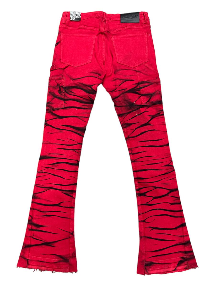 MARQUIS STACKED JEANS - RED