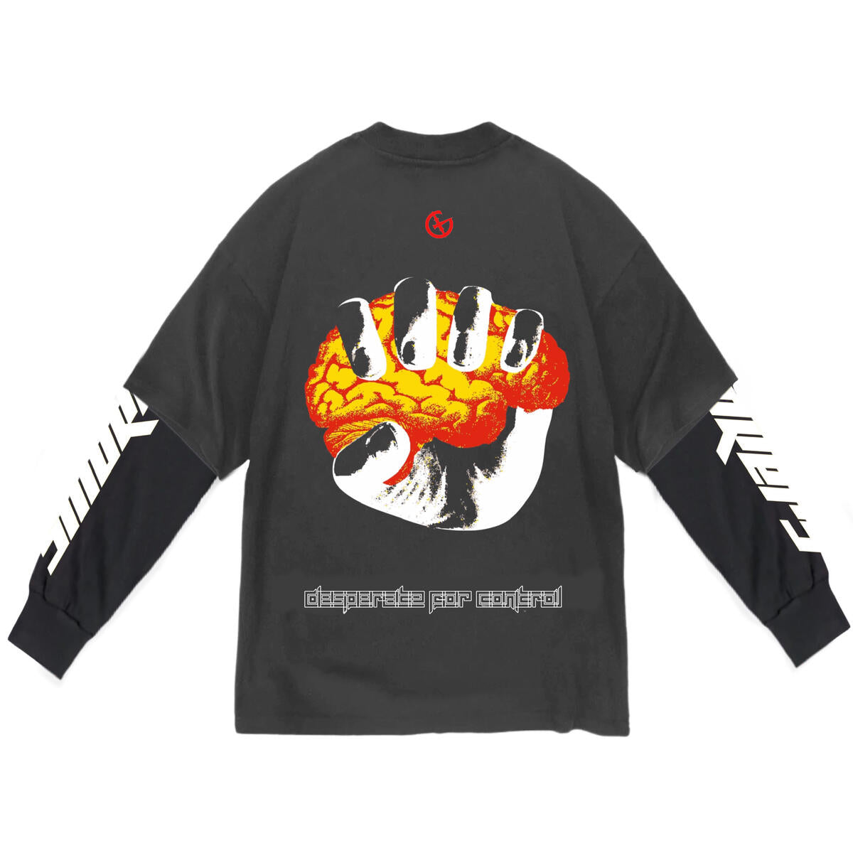 "RED HEADACHE" L/S TEE (BLACK/BLACK)
