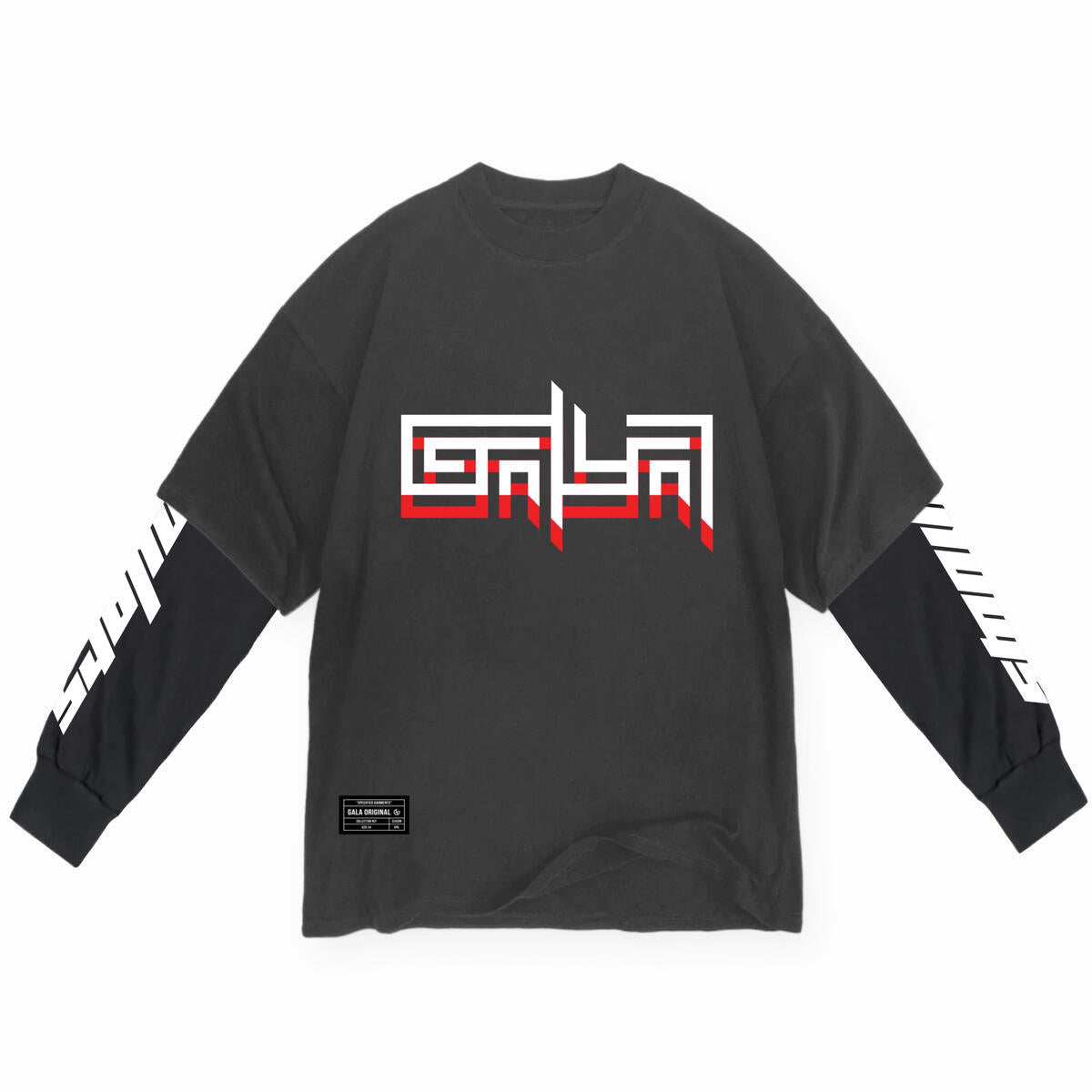"RED HEADACHE" L/S TEE (BLACK/BLACK)