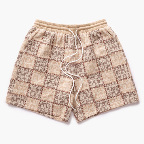 "BLOCKA" SHORTS (BROWN)