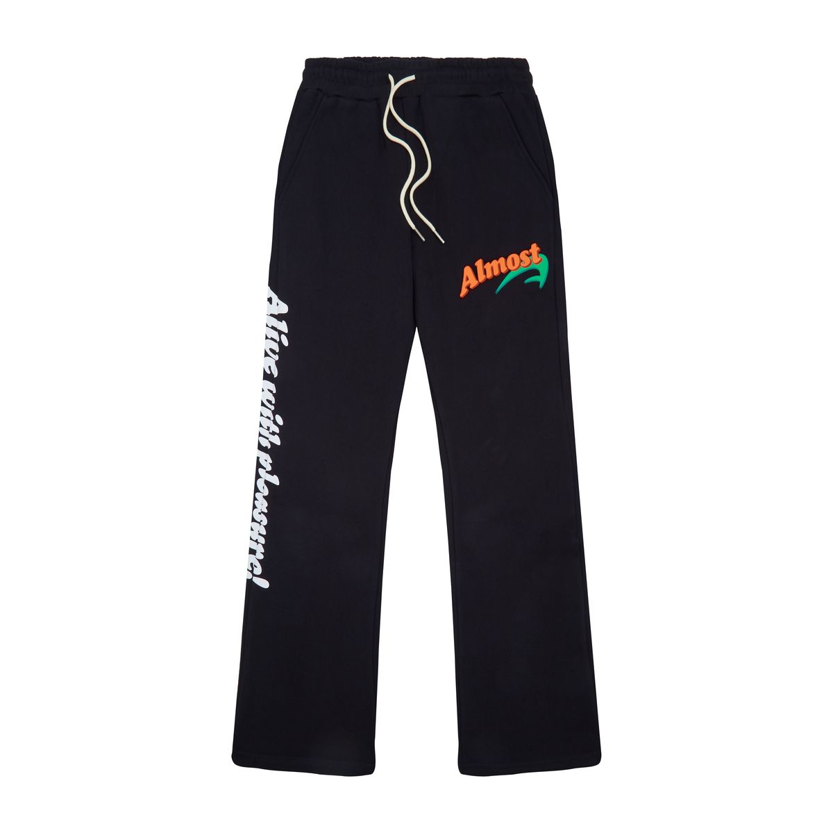 PLEASURE FLARES FLEECE PANTS-BLACK