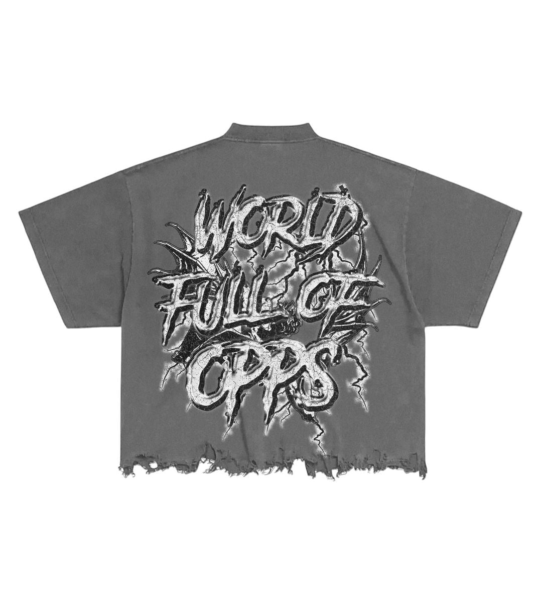 WORLD FULL OF OPPS TEE - GREY