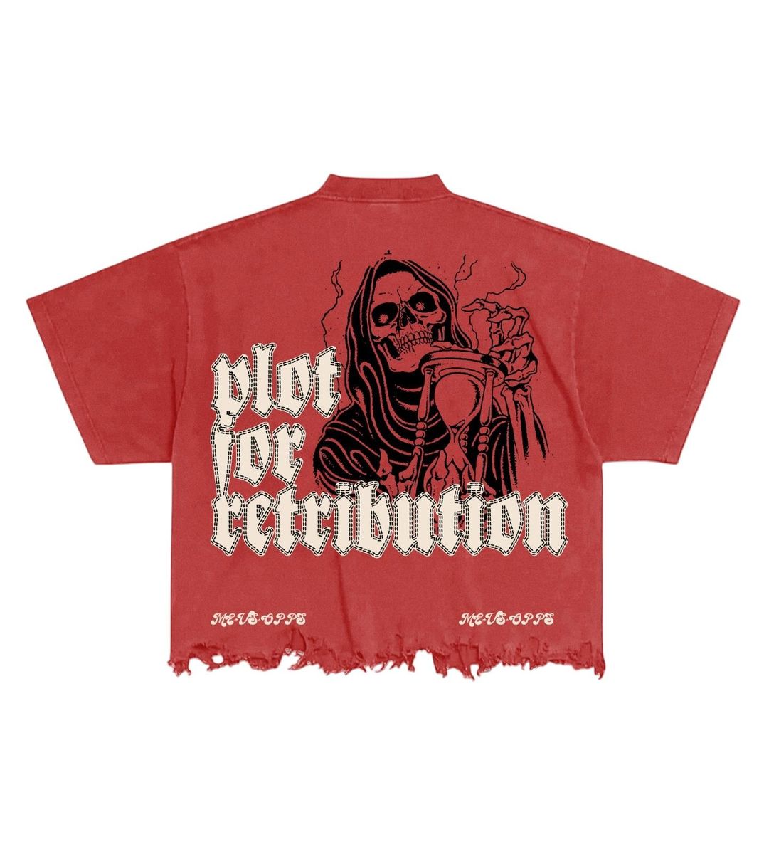 PLOT FOR RETRIBUTION TEE-RED