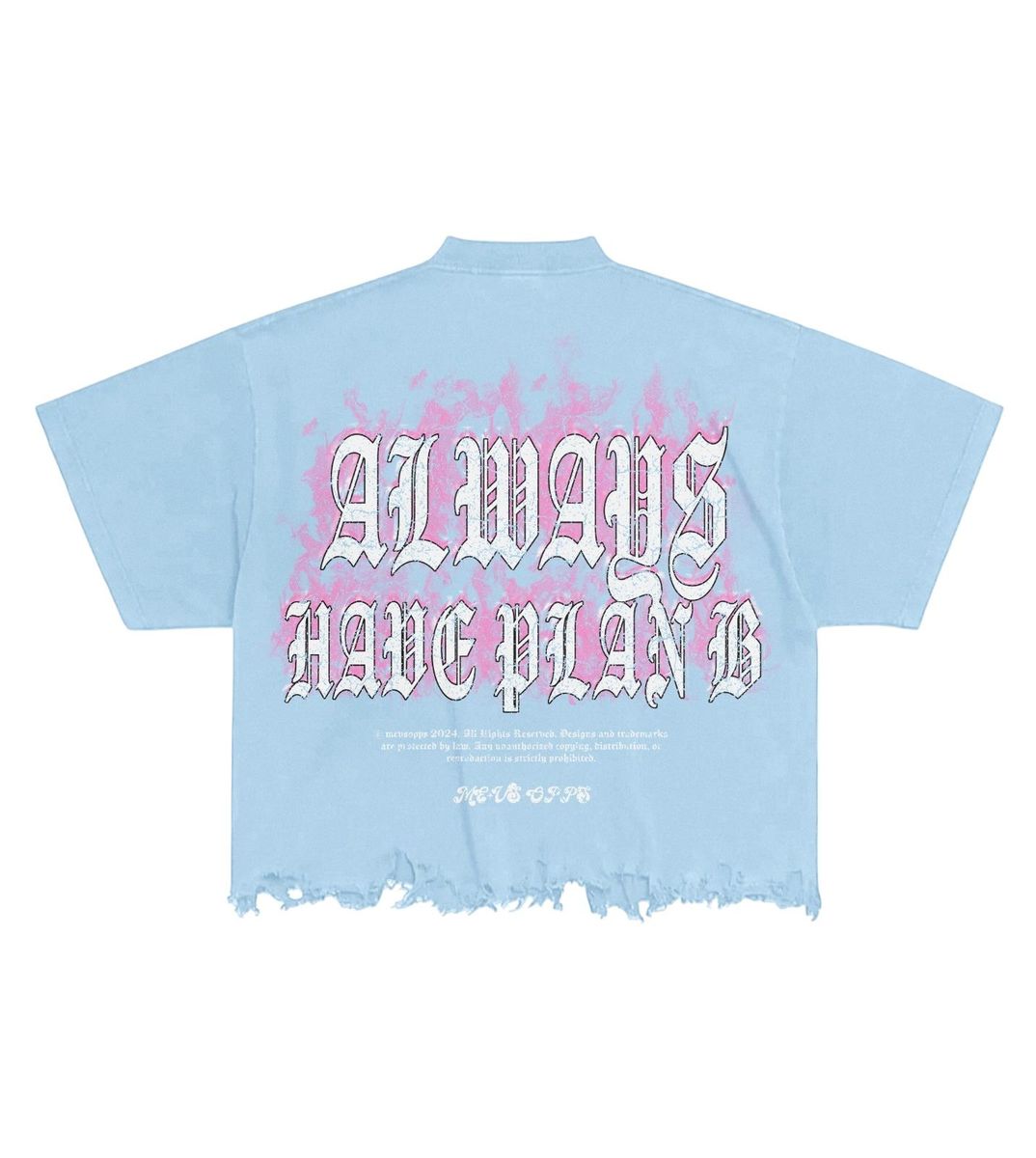 ALWAYS HAVE PLAN B TEE- LT BLUE