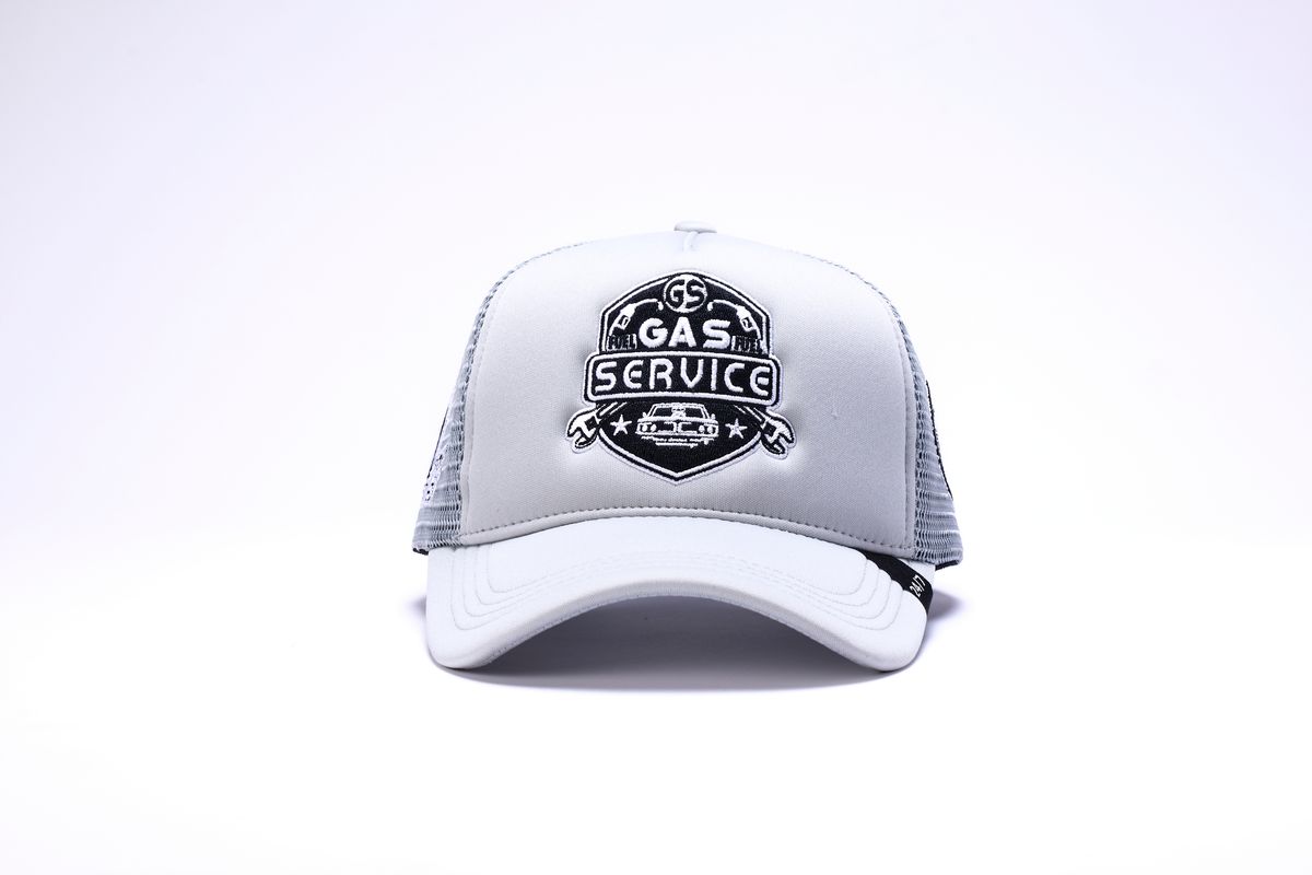 GAS SERVICE TRUCKER HAT- LIGHT GRAY