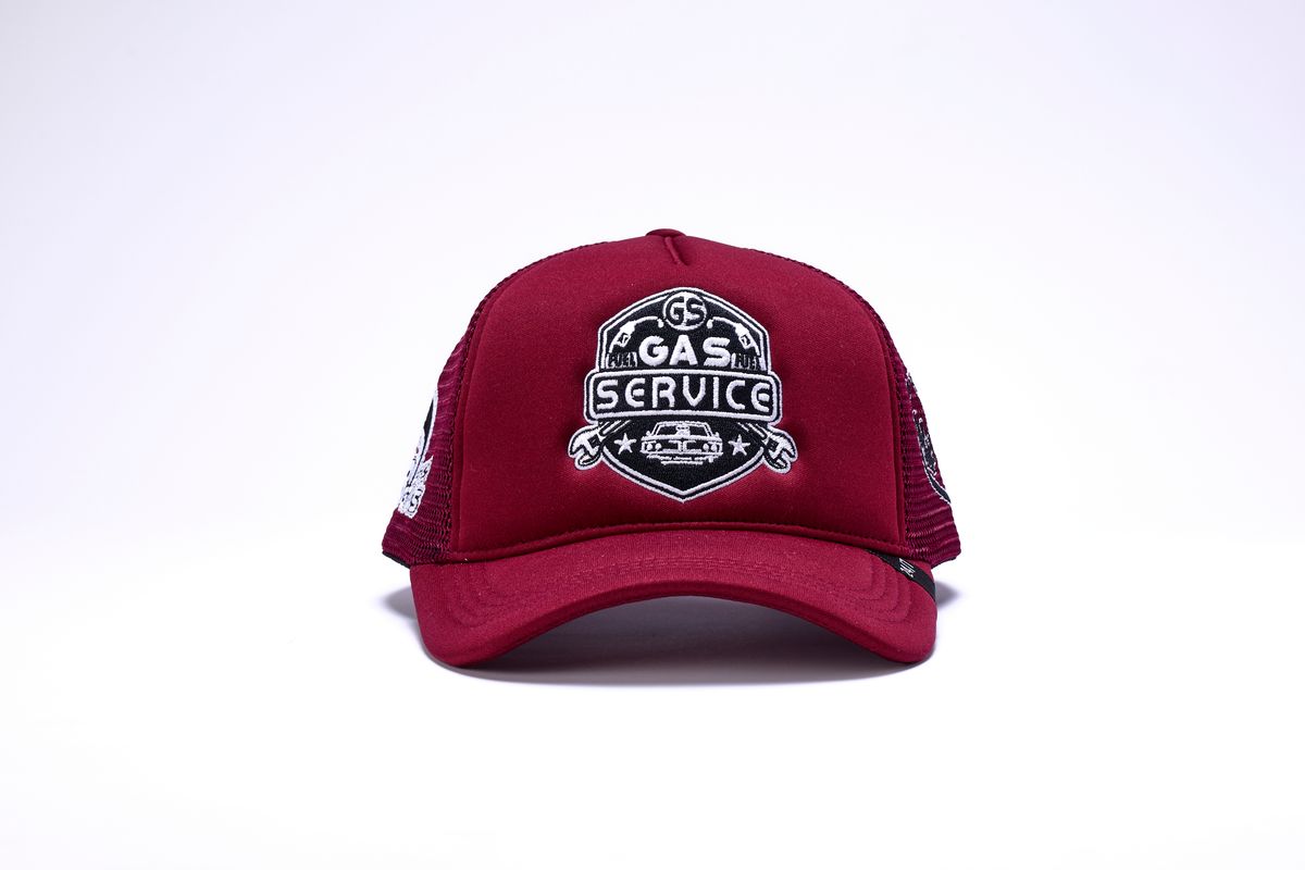 GAS SERVICE TRUCKER HAT-BURGUNDY