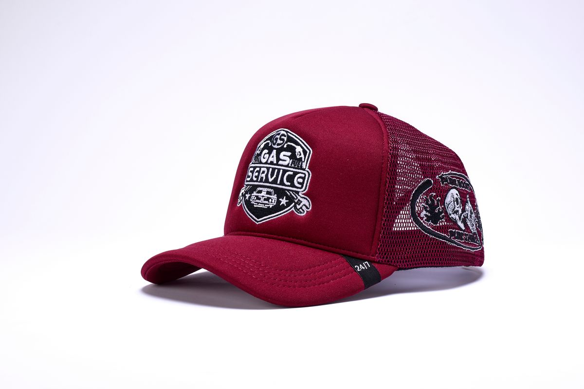 GAS SERVICE TRUCKER HAT-BURGUNDY