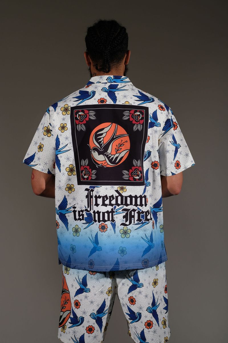 Freedom's not free woven set (GN5022/GN5023-WHT)