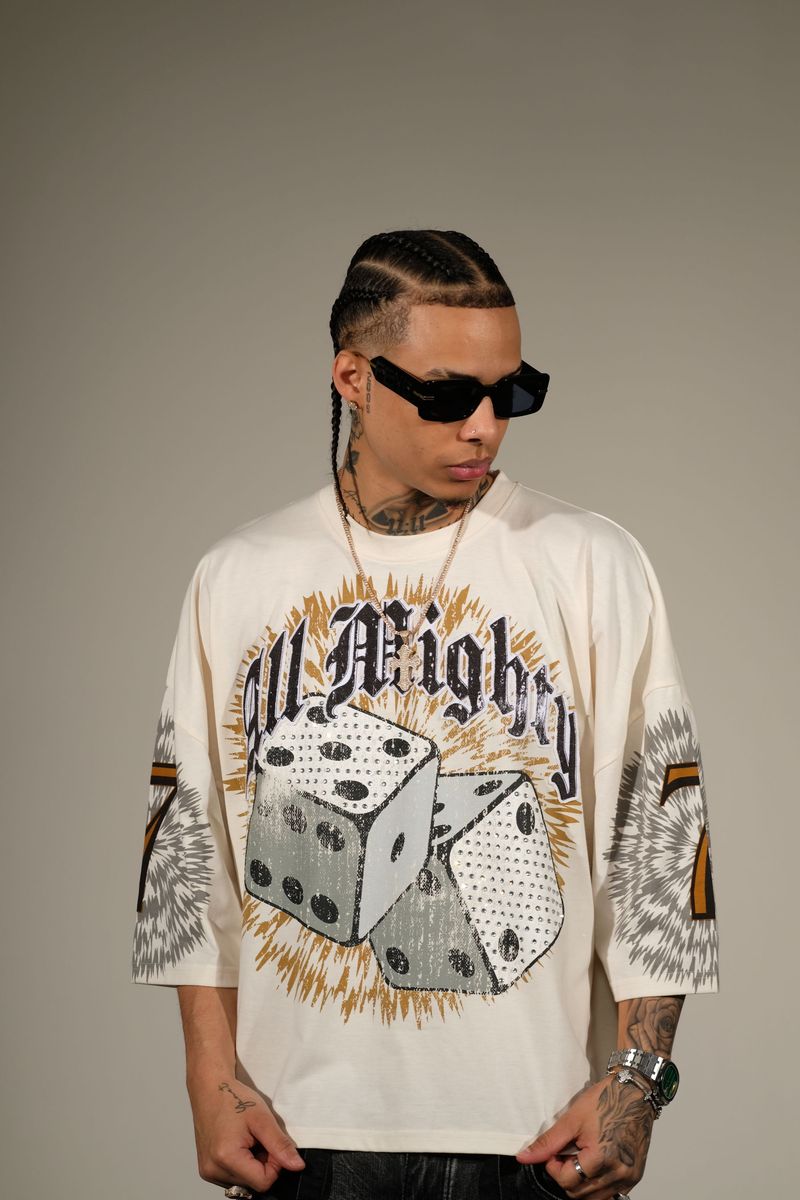 All mighty tshirt Cropped T-shirt - Cream