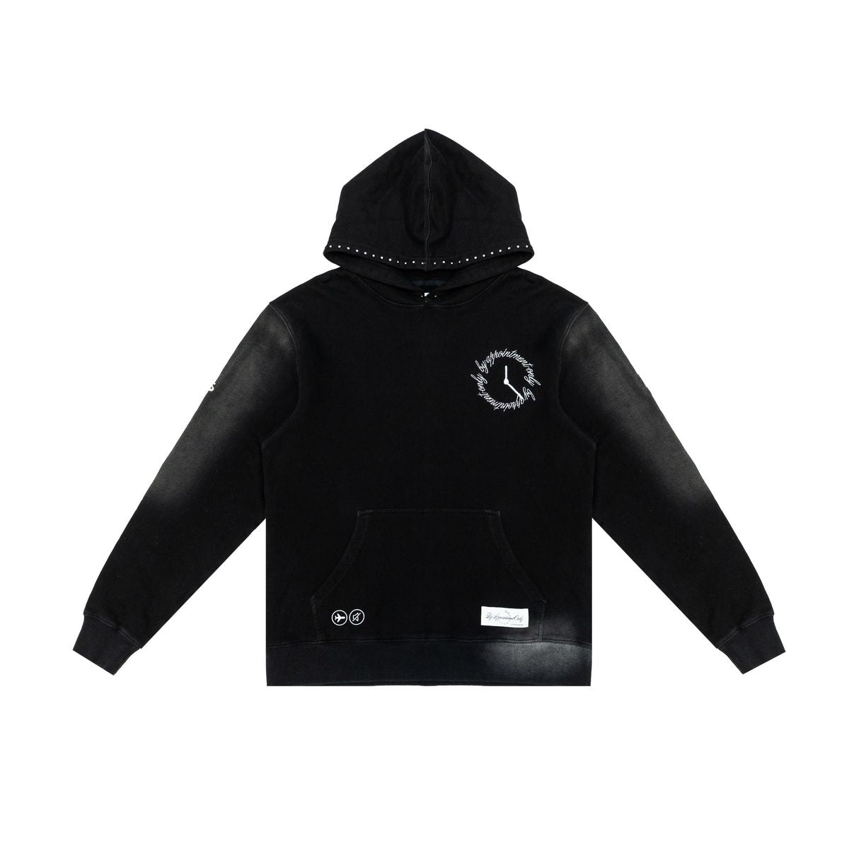 OBSIDIAN VINTAGE WASH HOODIE- BLACK