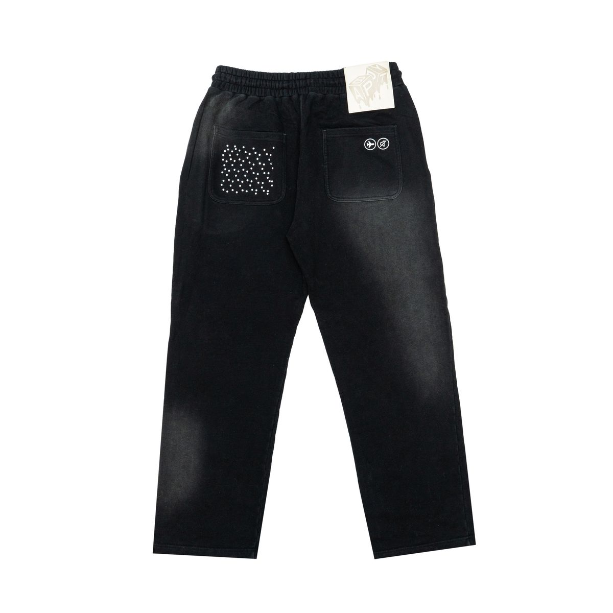 OBSIDIAN VINTAGE WASH SWEATS - BLACK