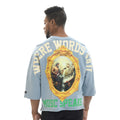 Music Speaks Cropped Tee -Blue