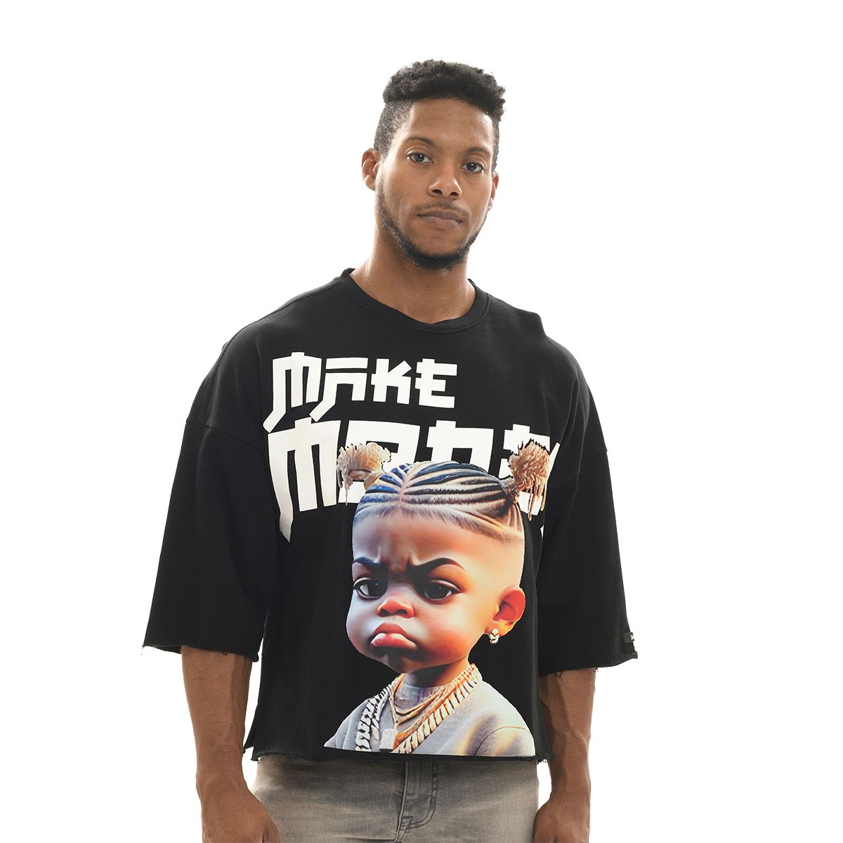 Make Money Cropped Tee - Black