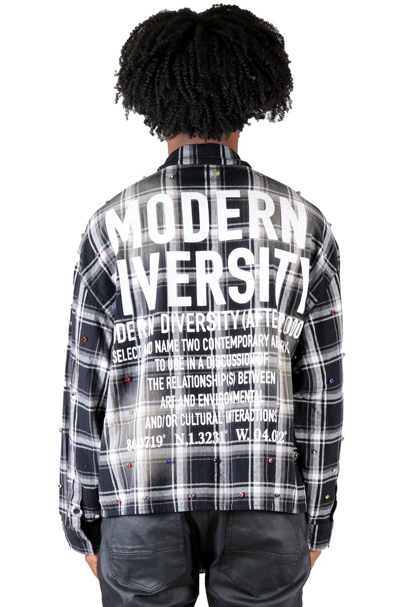 Diversity Long Sleeve Crop Top Button down Shirt