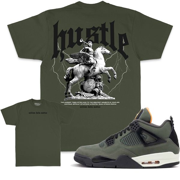 Hustle Builds Strong People - Olive T-Shirts