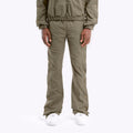 NYLON STACKED PANTS -OLIVE