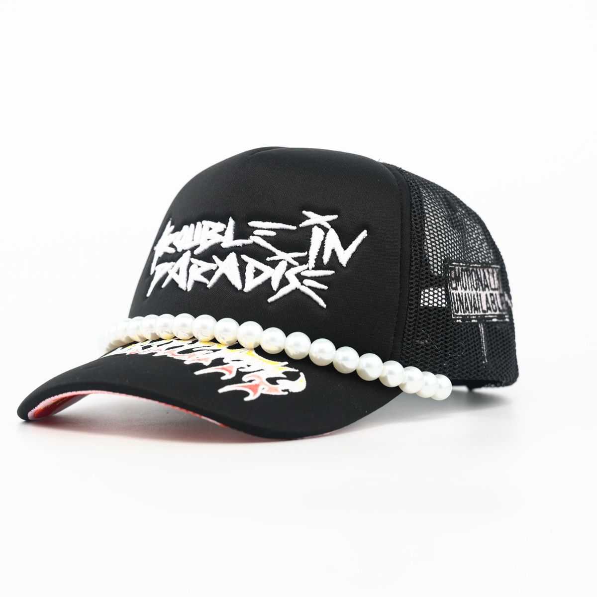 TROUBLE IN PARADISE TRUCKER HAT - BLACK