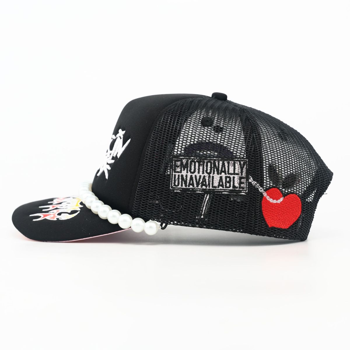 TROUBLE IN PARADISE TRUCKER HAT - BLACK