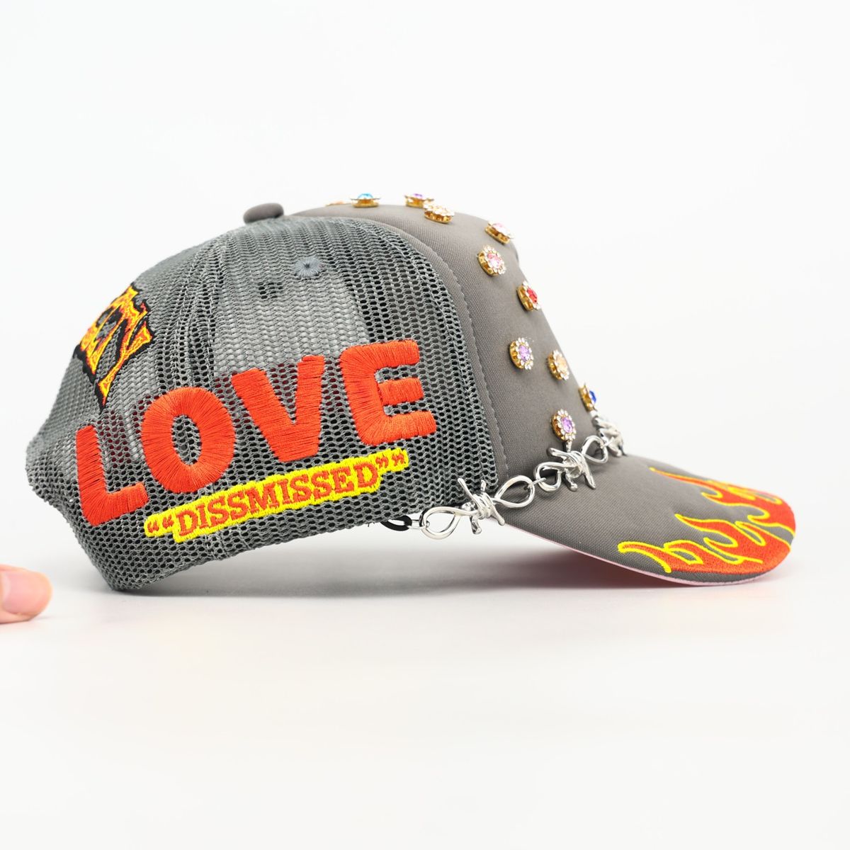 LOVE HARD TRUCKER HAT -GREY