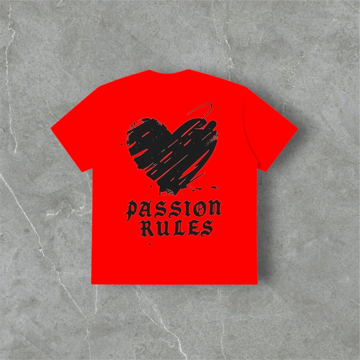 RST-134 RED PASSION DIAMONDS HEAVYWEIGHT TEE