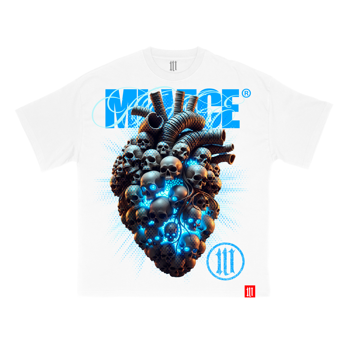 SKULL HEART TEE - WHITE
