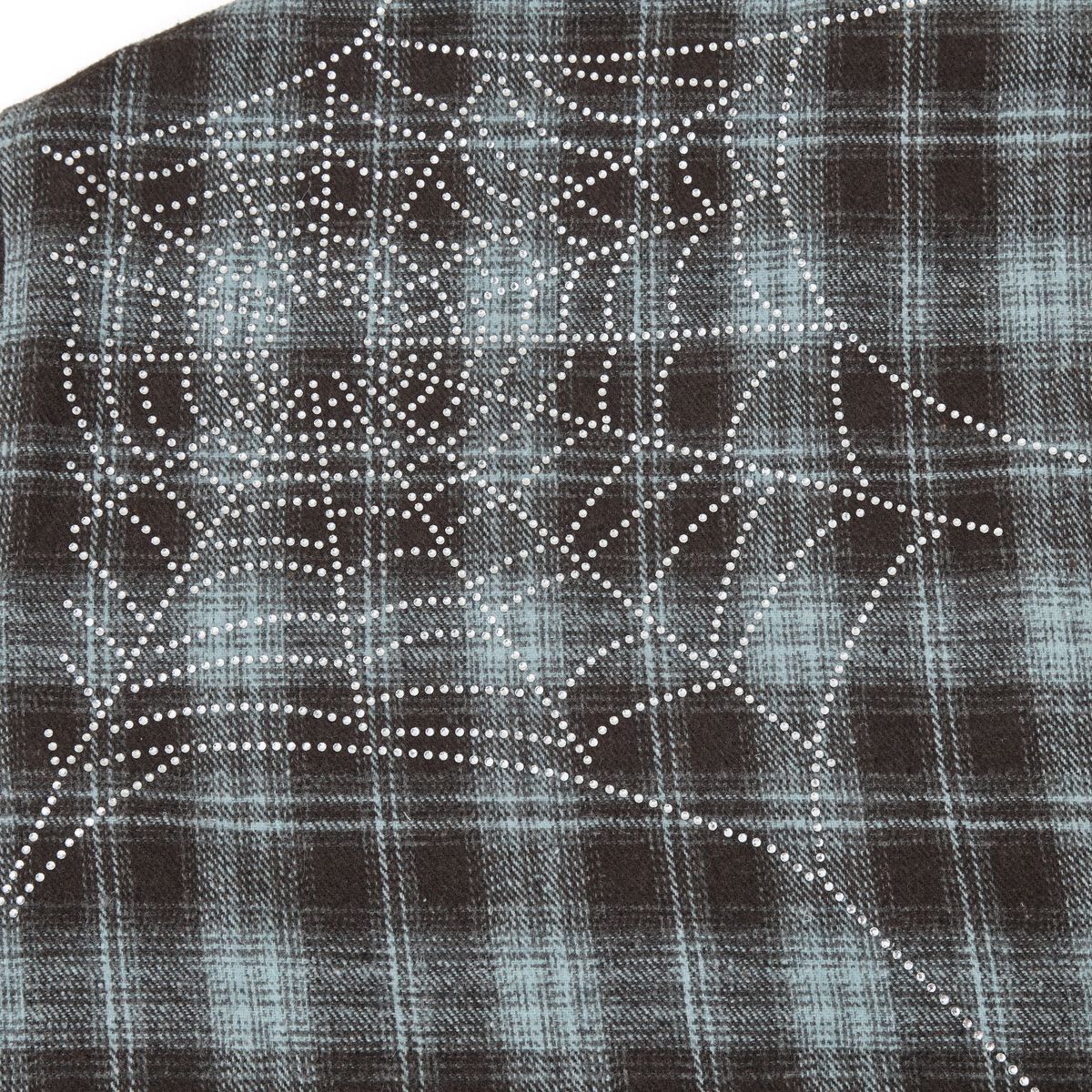 BROKEN WEB FLANNEL JACKET - BLUE