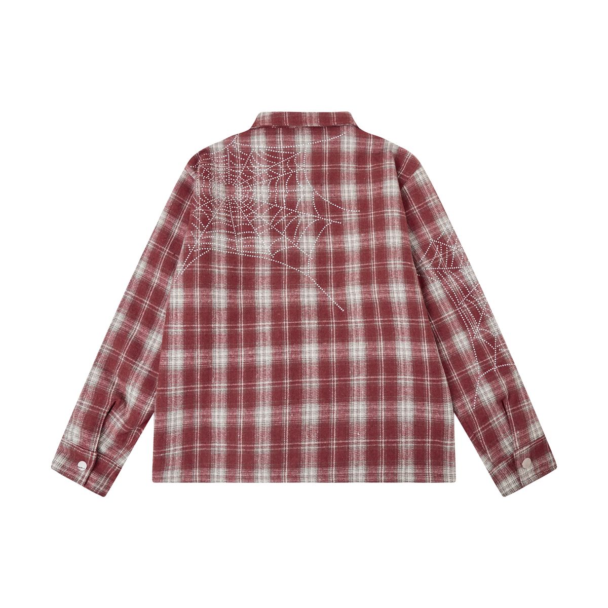 BROKEN WEB FLANNEL JACKET - RED