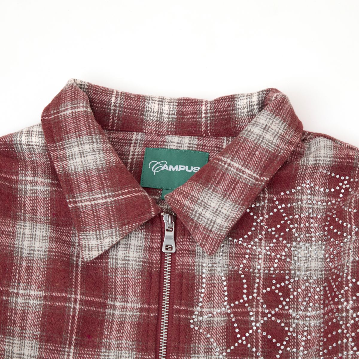 BROKEN WEB FLANNEL JACKET - RED