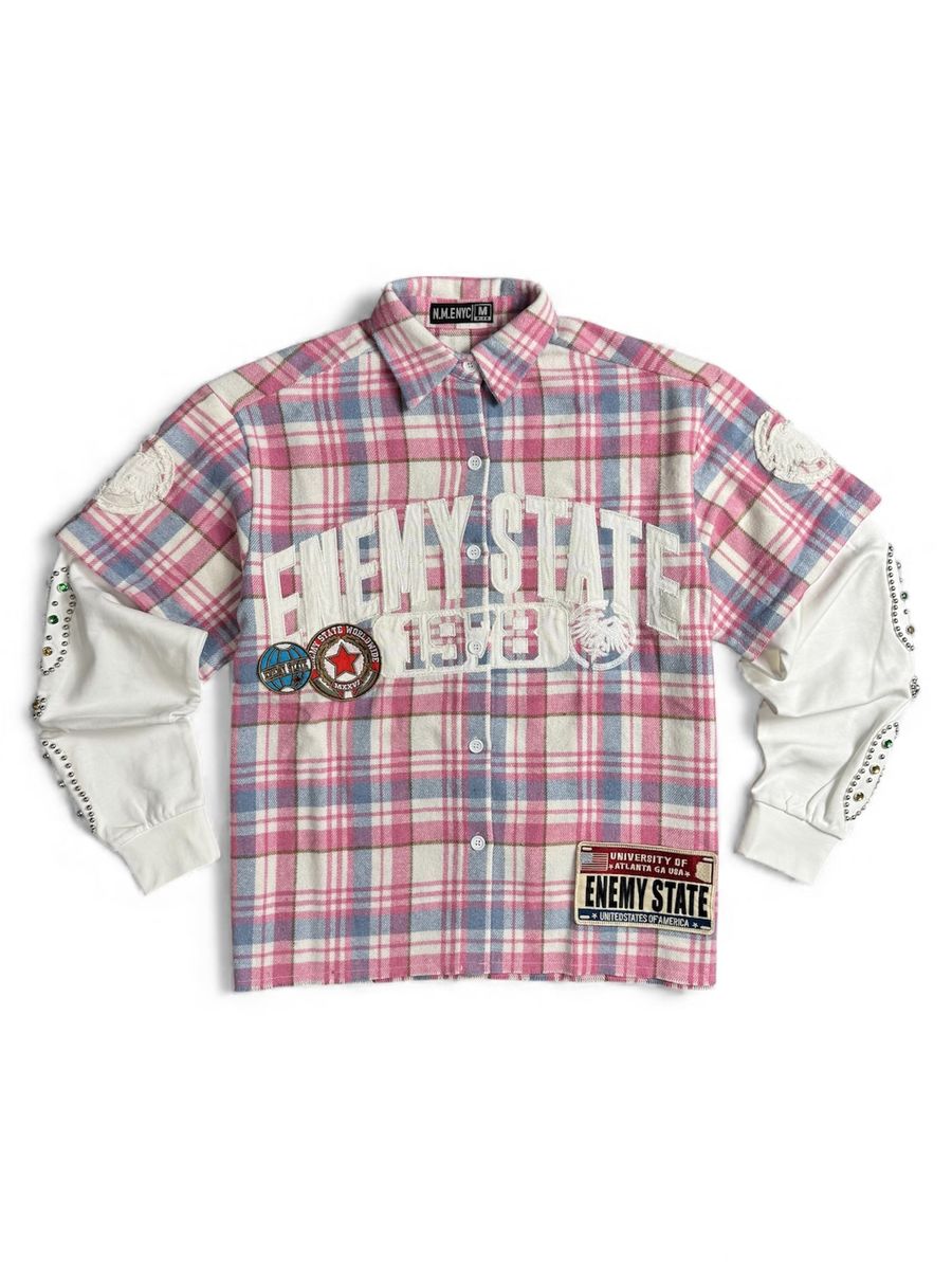 NME Shirt - Pink - Patches