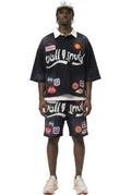 Hickory washed two-piece set (BLACK)