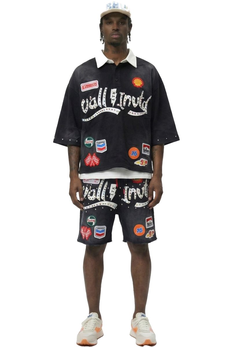 Hickory washed two-piece set (BLACK)