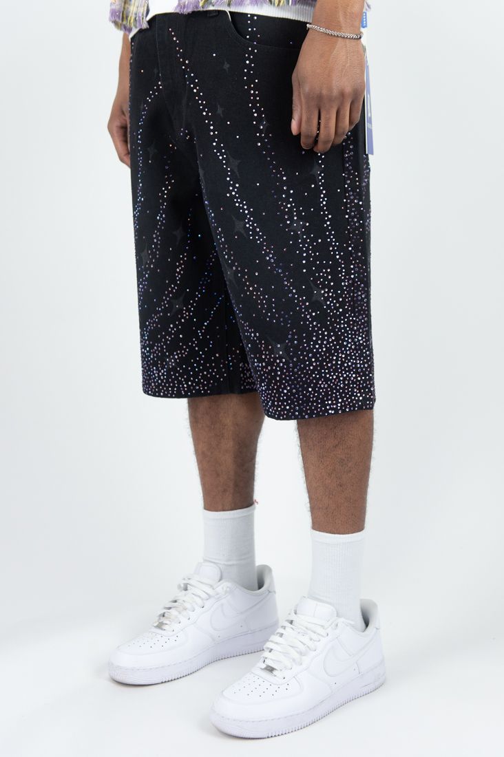 RAYS DENIM JORTS - BLACK