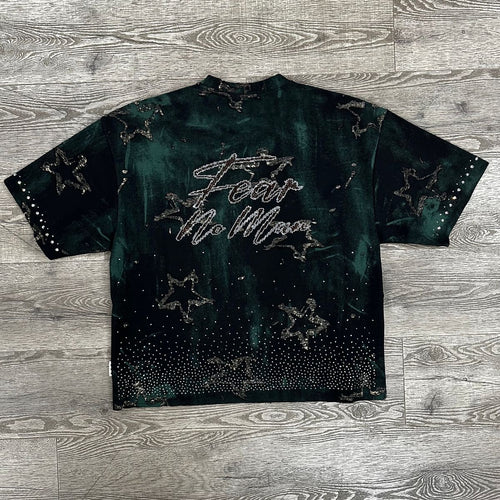 "FEAR NO MORE" DOUBLE SIDE CROPPED T-SHIRT
