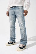 (DMT-1906 BLU) DAMATI STACKED DISTRESS STRETCH DENIM