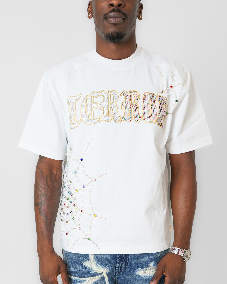 PREME TERROR BLACK TSHIRT-WHITE