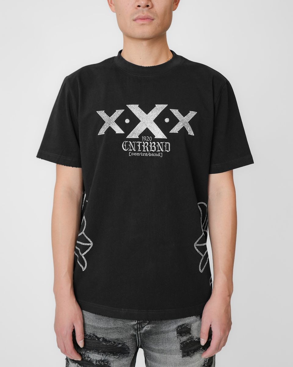 SMUGGLERS XXX TEE - BLACK