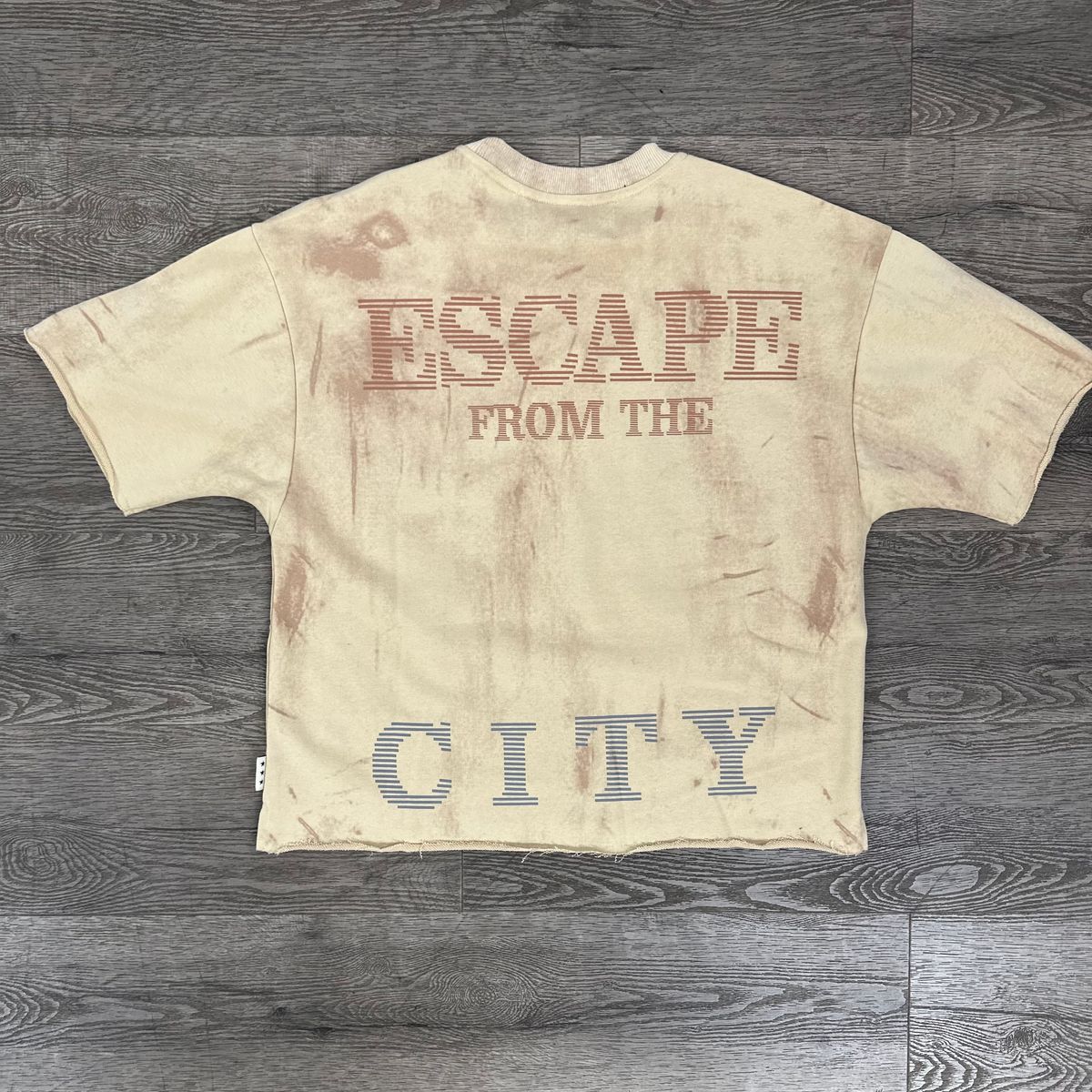 "CRASH OUT" F-TERRY CROPPED T-SHIRT