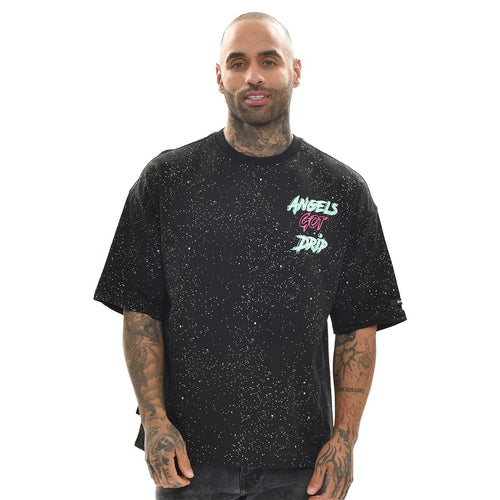 ANGELS GOT DRIP TEE - BLACK