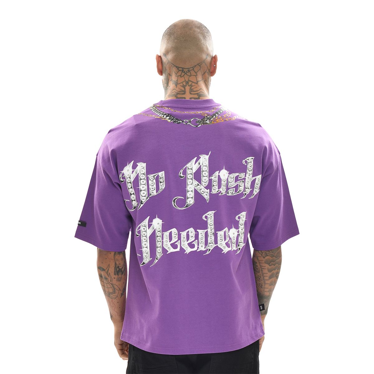 NO RUSH DROP SHOULDER TOP - PURPLE