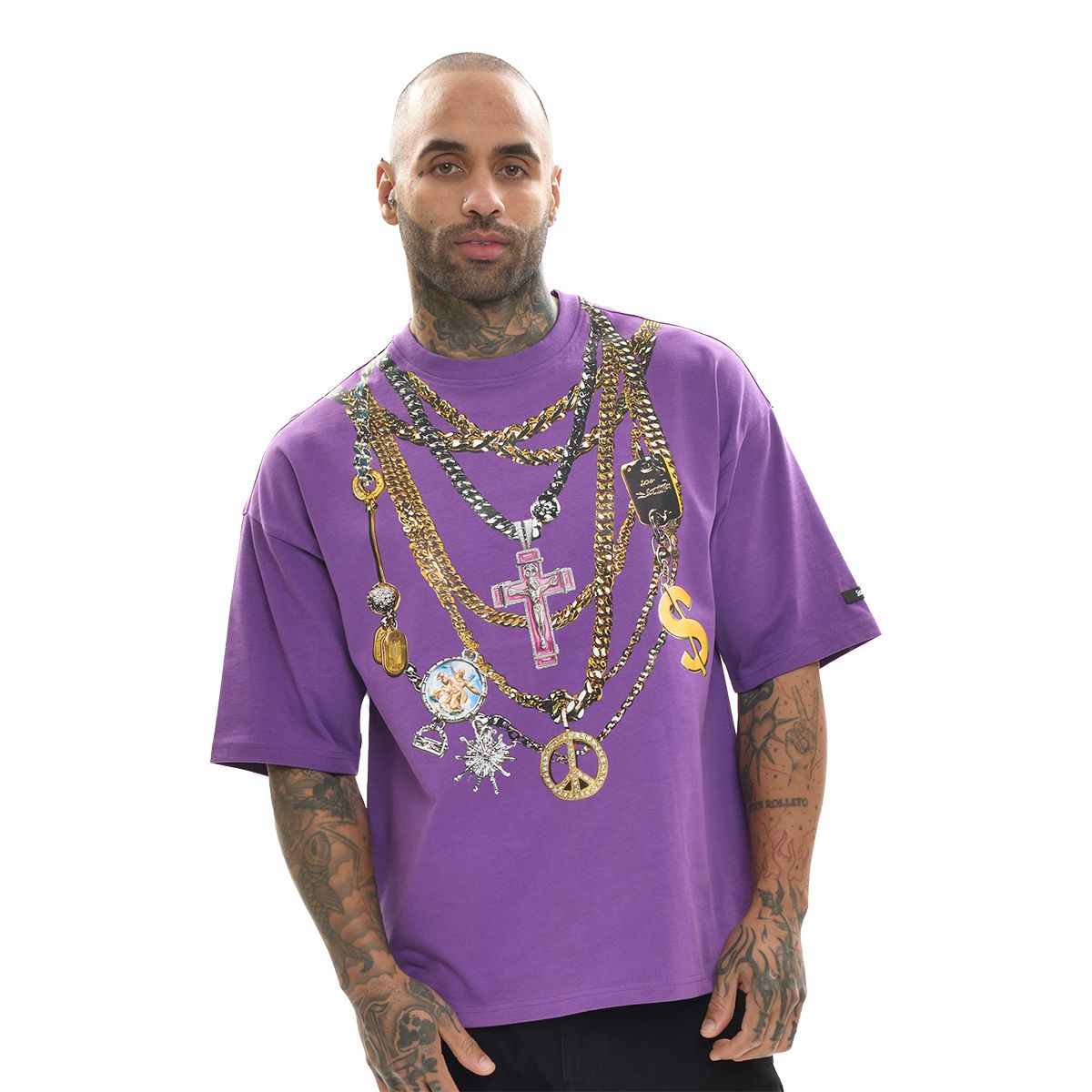 NO RUSH DROP SHOULDER TOP - PURPLE