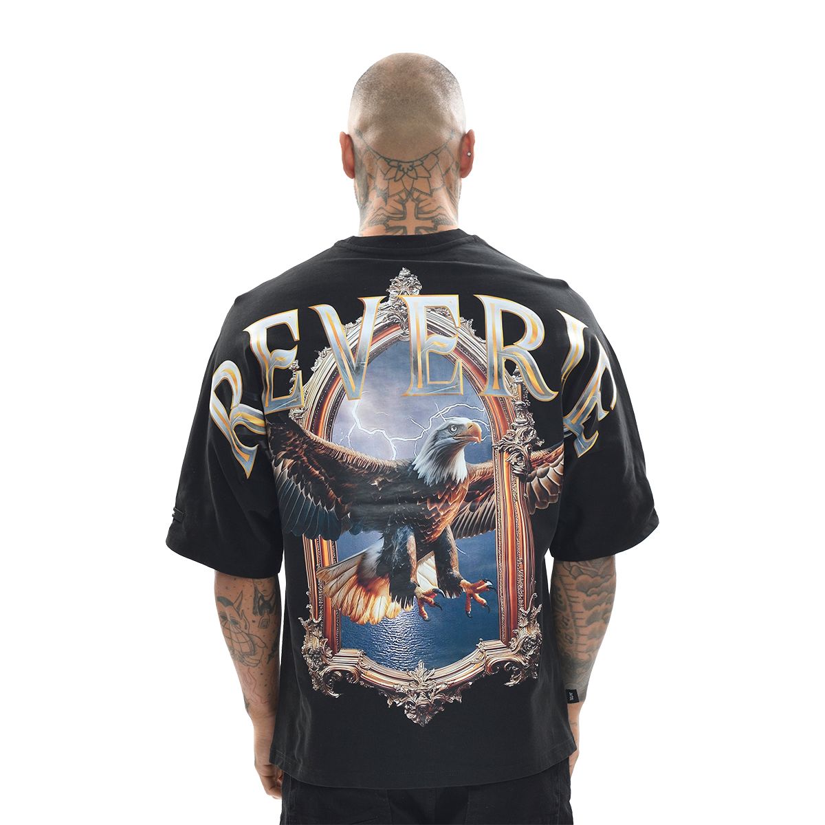 REVERIE DROP SHOULDER TOP TEE - BLACK