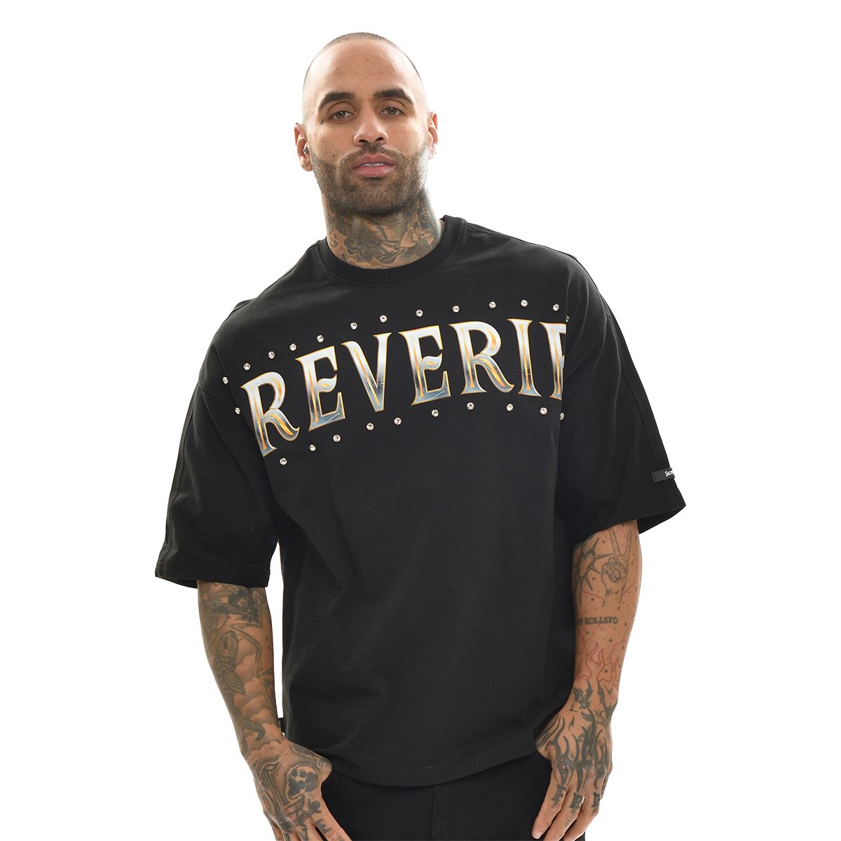 REVERIE DROP SHOULDER TOP TEE - BLACK