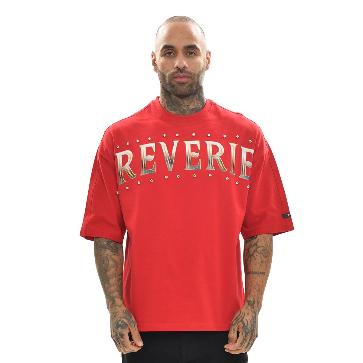 REVERIE DROP SHOULDER TOP TEE - RED